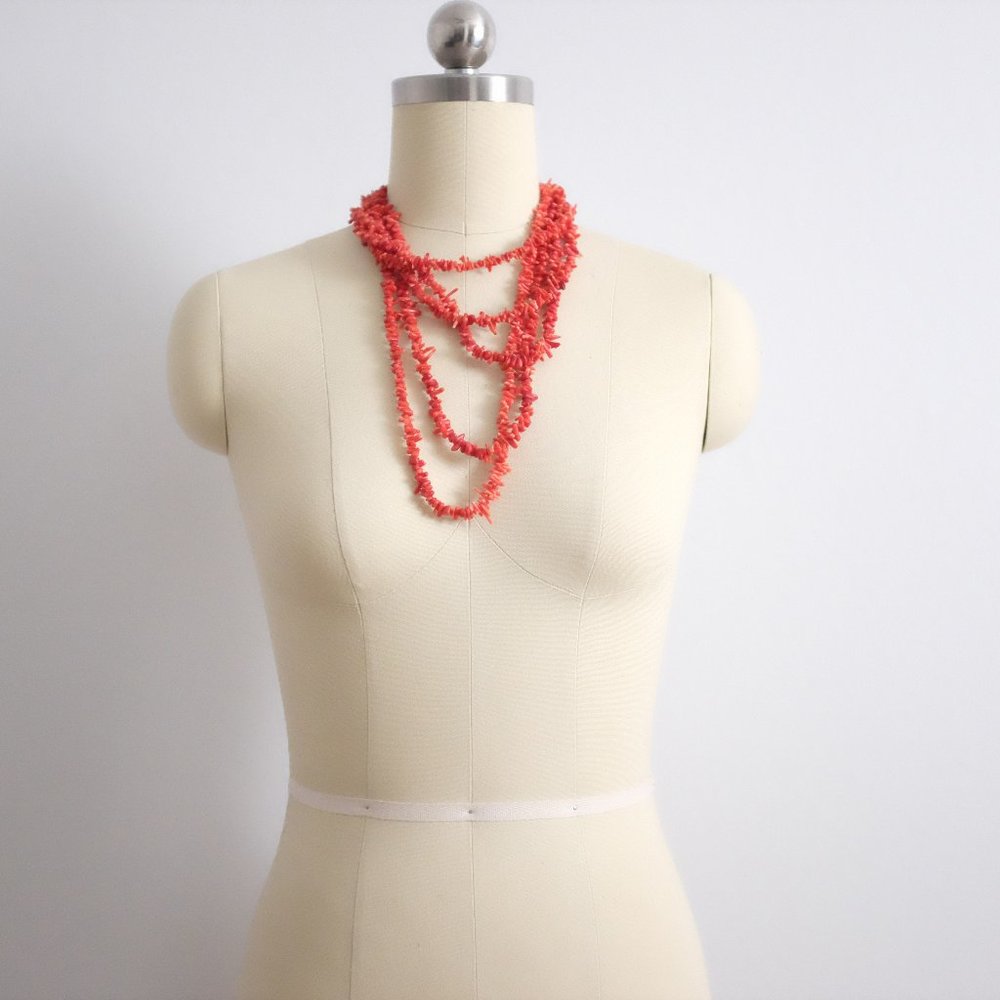 Red Coral Tiered Necklace